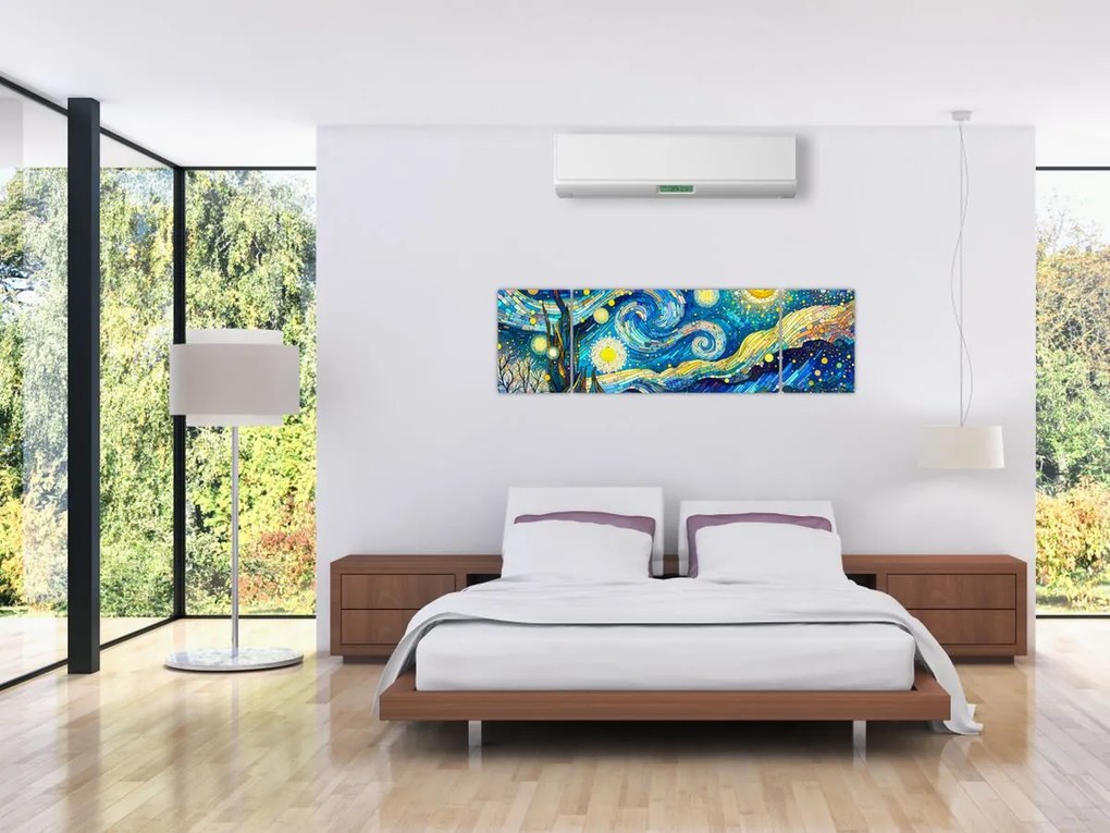 Obraz – Mozaika gwiaździstej nocy (170x50 cm)
