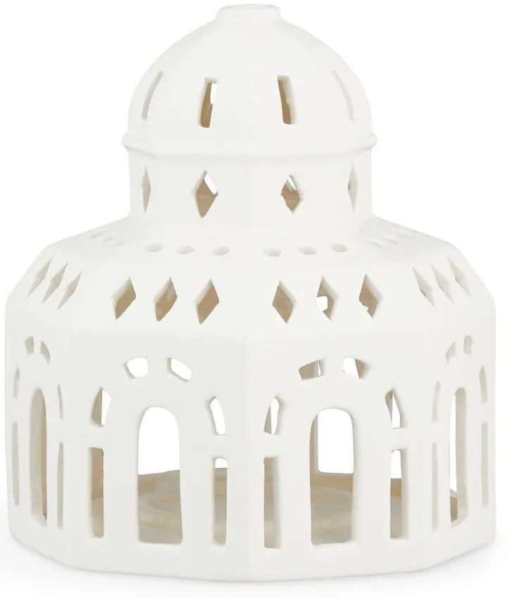 Biały ceramiczny świąteczny świecznik Kähler Design Lighthouse, ø 12 cm