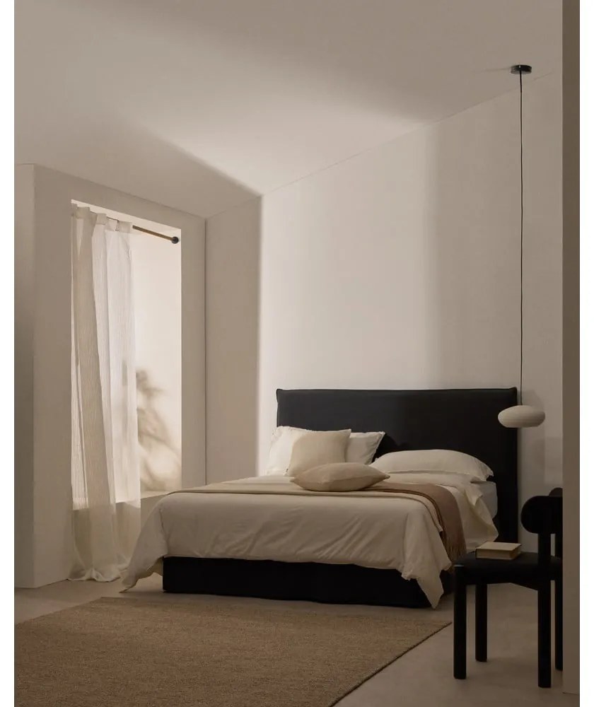Antracytowy tapicerowany zagłówek 180x118 cm Jaira – Kave Home