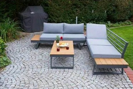 Doppler LIVORNO LOUNGE SET - narożny zestaw ogrodowy - Towar rozpakowany (N638)