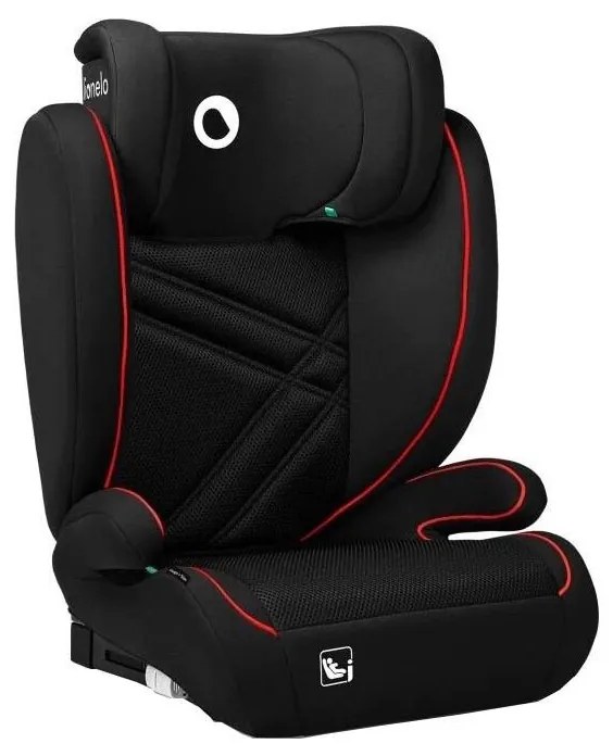 Lionelo - Fotelik samochodowy HUGO i-Rozmiar 100-150 cm czarny/czerwony