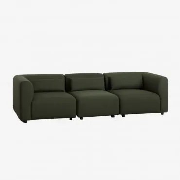 Sofa Modułowy 3-częściowy Fogler Tkanina Baranek Boucle Żółty Curri - Sklum