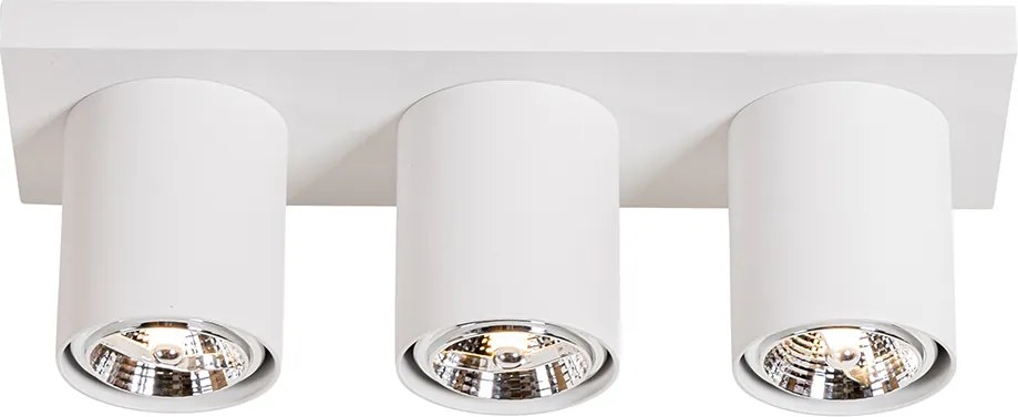 Nowoczesny plafon z reflektorami biały 3-światła - Tubo
