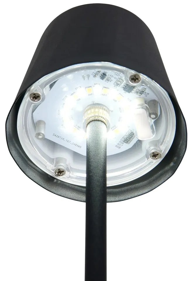 Lampa stołowa LED w kolorze matowej czerni z metalowym kloszem (wysokość 21 cm) Diaz – Trio