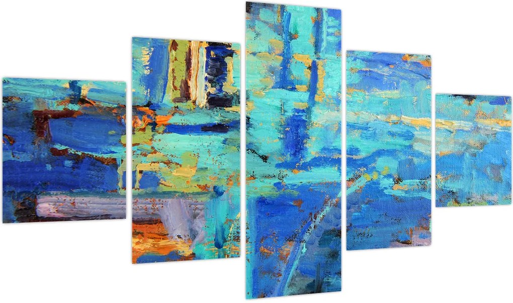 Obraz - Abstrakcyjny obraz olejny (125x70 cm)