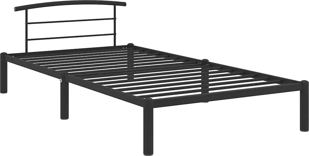 Czarne metalowe łóżko pojedyncze 90 x 200 cm S8-T46