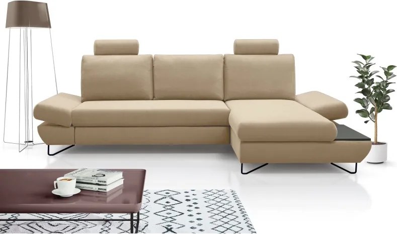 Narożnik LOFT z funkcją spania Regulowane zagłówki i podłokietniki Prawa strona Salvador 02