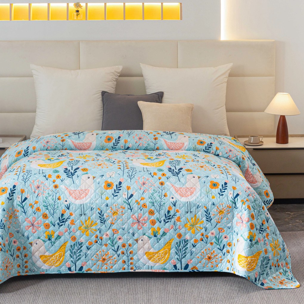Narzuta na łóżko SPRING TWEET, kolorowy Rozmiar: 170 x 210 cm