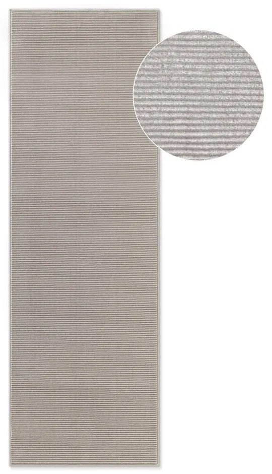 Szaro-kremowy chodnik 80x240 cm Perles Dolomite – Elle Decoration
