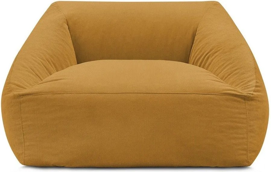 Żółty sztruksowy worek do siedzenia Lilibet – Bobochic Paris