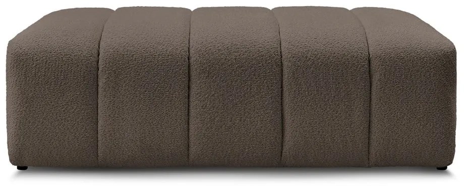 Brązowy podnóżek z materiału bouclé Annecy – Bobochic Paris