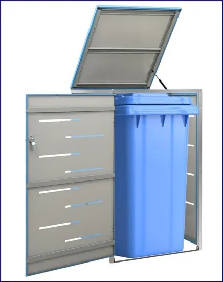 Niebieska osłona na śmietnik ogrodowy C6-A36