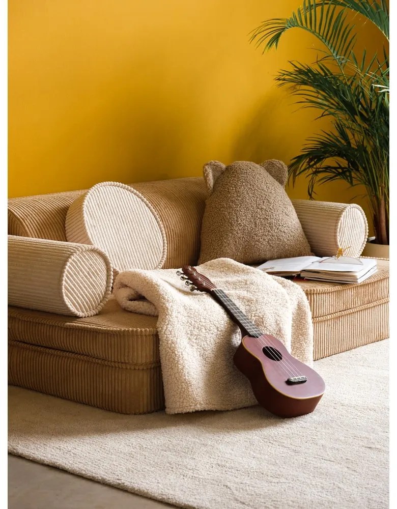 Brązowa sztruksowa sofa dla dzieci 132 cm Settee – Wigiwama