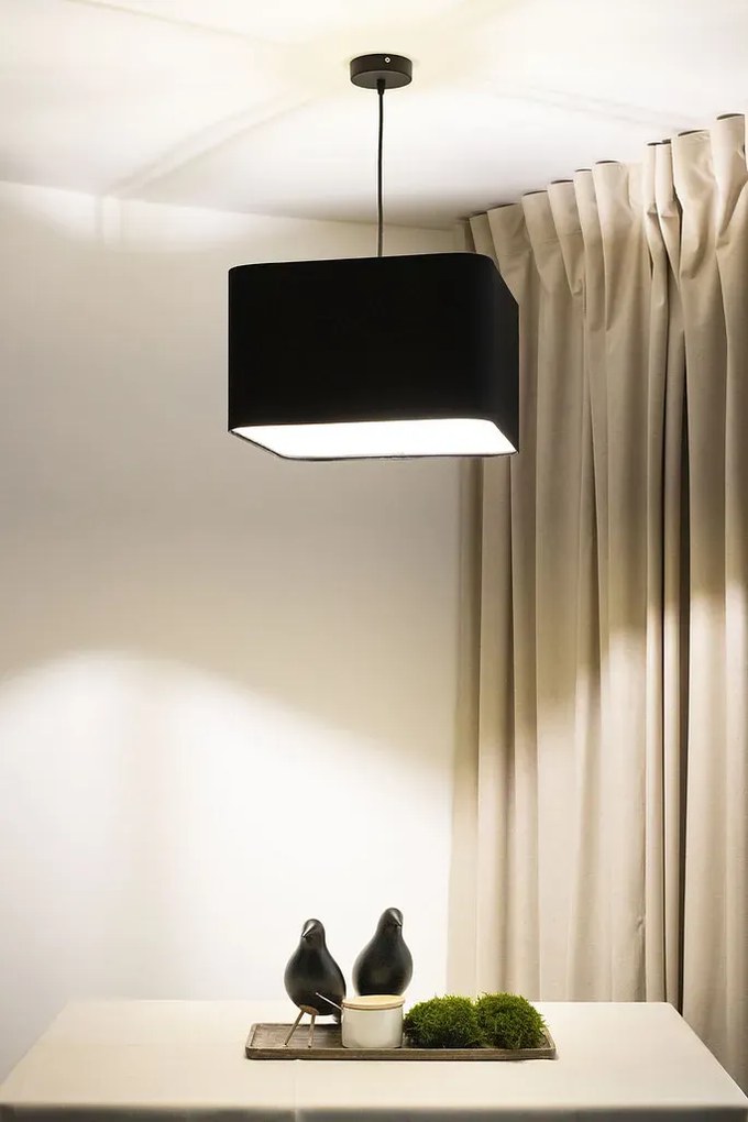 Lampa wisząca KWADRO LEN 005-40w20 czarna/beżowa BPS KONCEPT