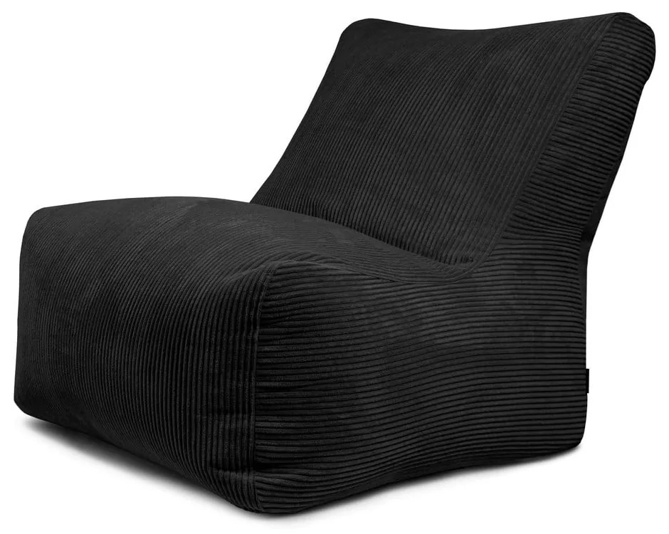 Czarny sztruksowy worek do siedzenia Seat 100 Lounge – SLOWDOWN
