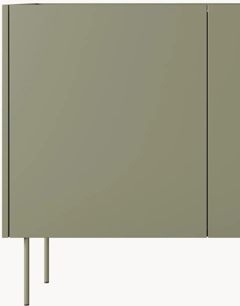 Komoda Desin 170 cm trzydrzwiowa - oliwka / dąb nagano