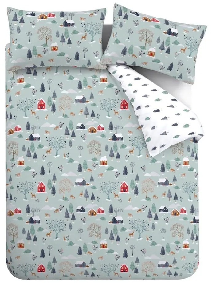 Flanelowa pościel dwuosobowa 200x200 cm Winter Scene – Bianca