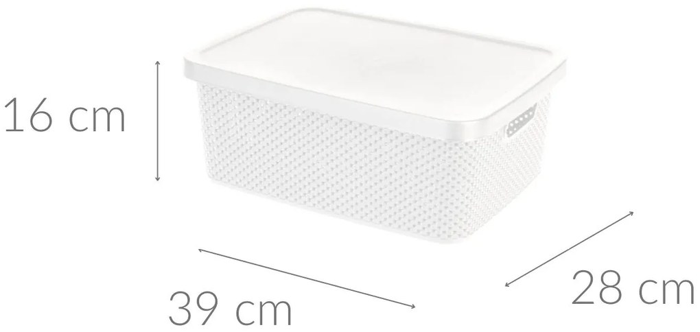 Pojemnik plastikowy z pokrywą zamykany, 13 l