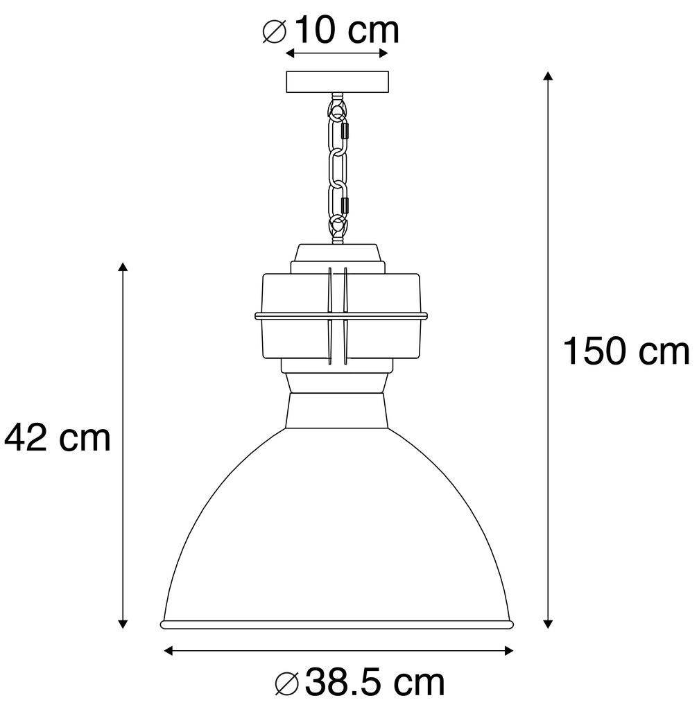 Zestaw 2 lamp wiszących w stylu industrialnym Small matowe czarne - SickoPrzemysłowy Oswietlenie wewnetrzne