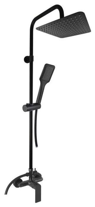 RAV Slezák NL182.5/7-04CMAT - Zestaw prysznicowy z baterią NIL, czarny mat