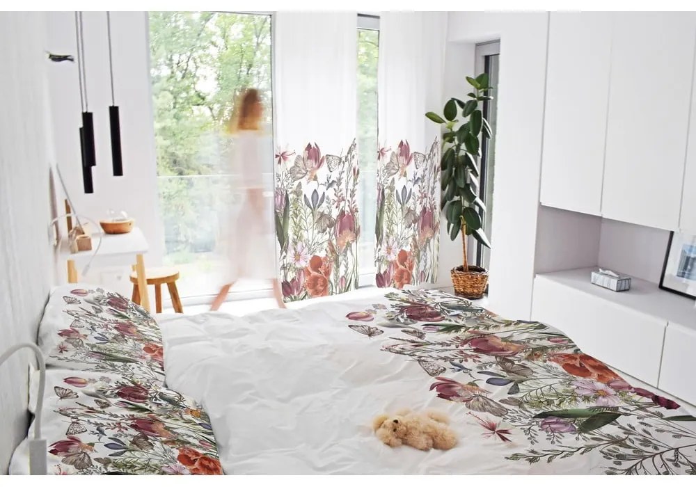 Zasłona z satyny bawełnianej 110x250 cm Floral – Butter Kings