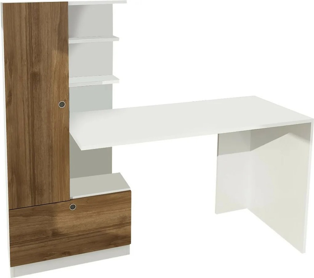 Biurko Domingos White and Walnut