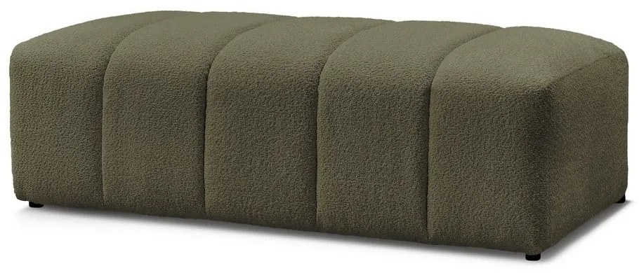 Zielony podnóżek z materiału bouclé Annecy – Bobochic Paris