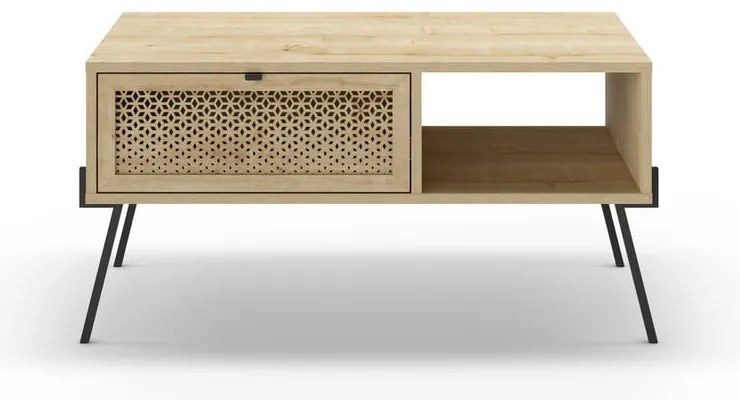 Stolik w dekorze dębu 60x100 cm Ecrin – Marckeric