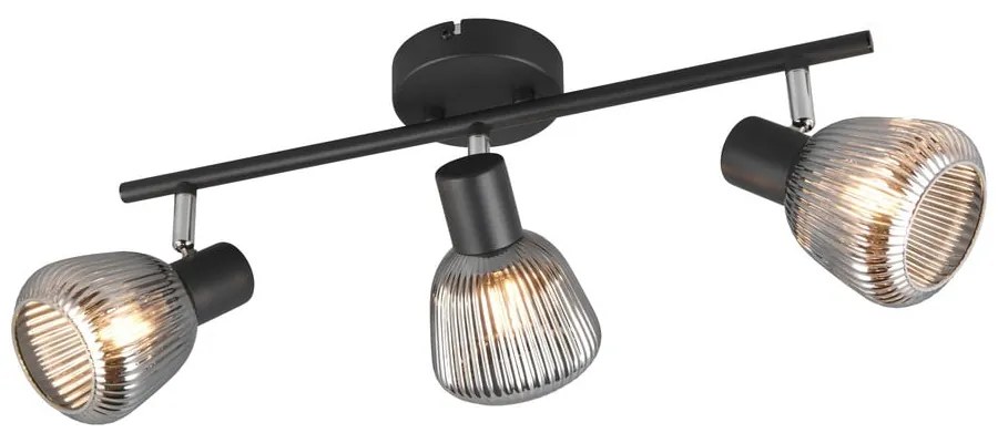 Czarna lampa punktowa ø 10 cm Tarifa – Trio