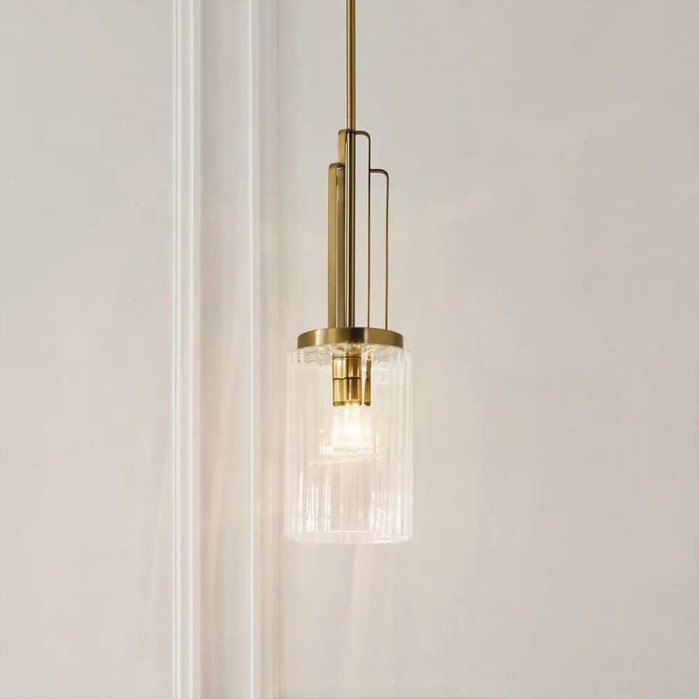 Quintiesse QN-KIMROSE-MP-BNB - Żyrandol na pręcie KIMROSE 1xE27/60W/230V złoty