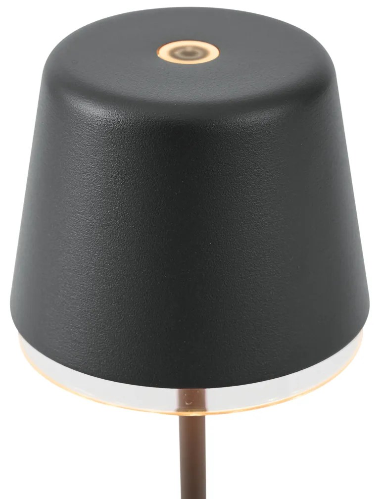 Zewnetrzna Lampa stołowa czarna z LED IP65, ładowalna ze stacją ładującą - Treble Nowoczesny Oswietlenie zewnetrzne