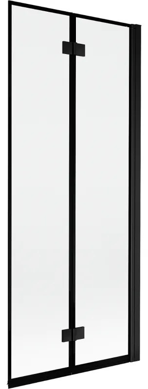Mexen Mist parawan nawannowy 2-skrzydłowy prawy 80 x 150 cm, czarna ramka, czarny - 8A9-080-002-70-70-P