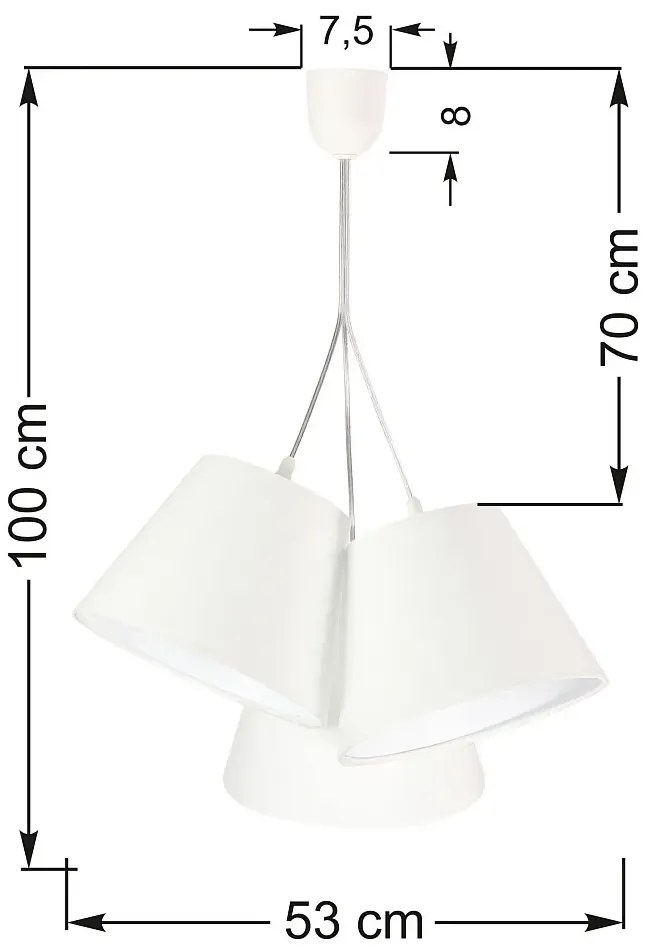 Biała nowoczesna lampa wisząca stożek - EXX67-Drima