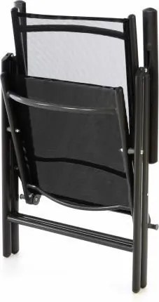 Zestaw dwóch regulowanych krzeseł ogrodowych - czarny