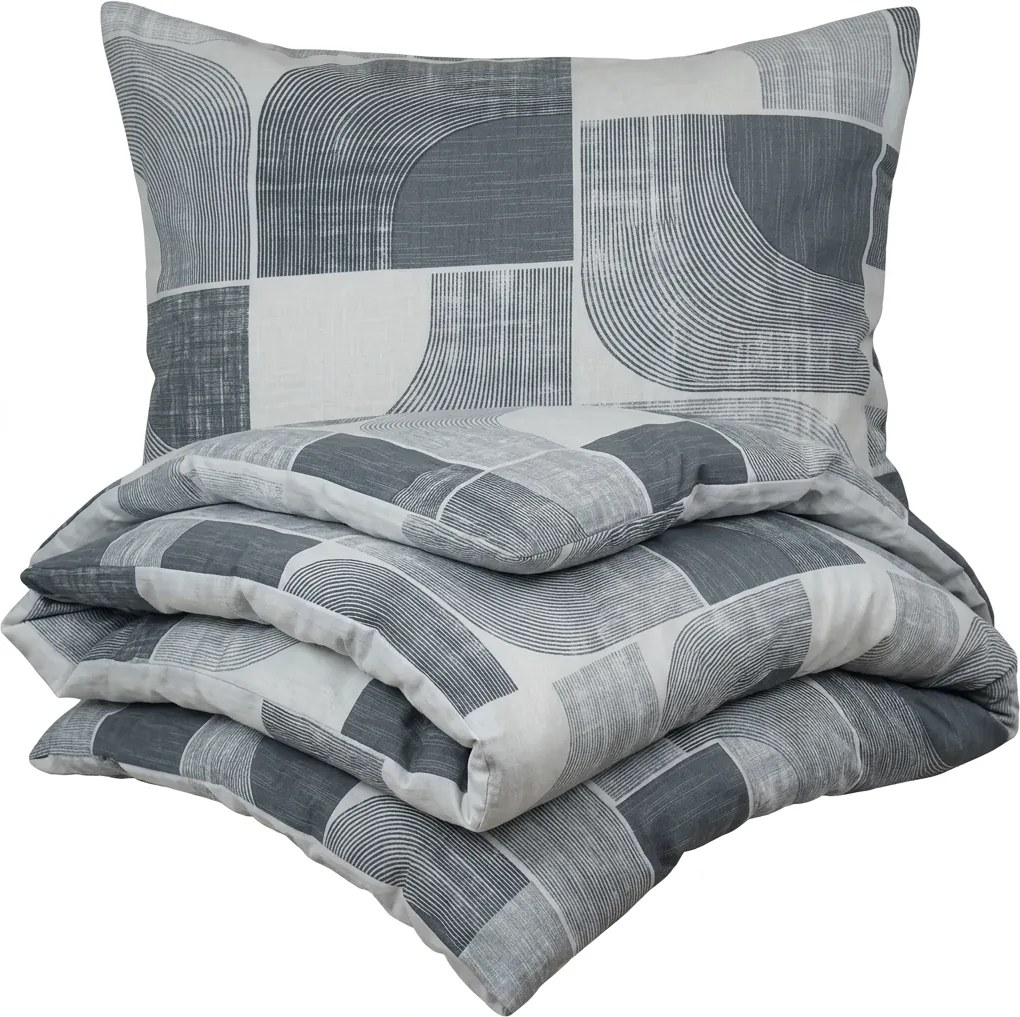 B.E.S. Petrovice Posciel flanelowa Nordic Grey, 140 x 200 cm, 70 x 90 cm