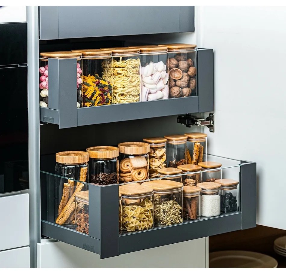 4Home Szklany pojemnik do żywności z wiekiem Bamboo, 170 ml, 170 ml