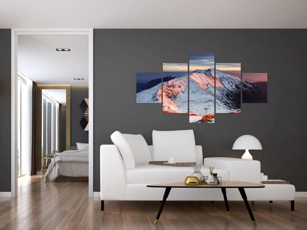 Obraz - Zimowa panorama górska II. (125x70 cm)