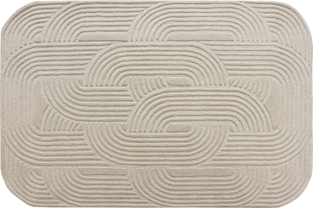 Dywan tuftowany 100% wełna - 160 x 230 cm - Beżowy - 2200g/m² - ARANEL