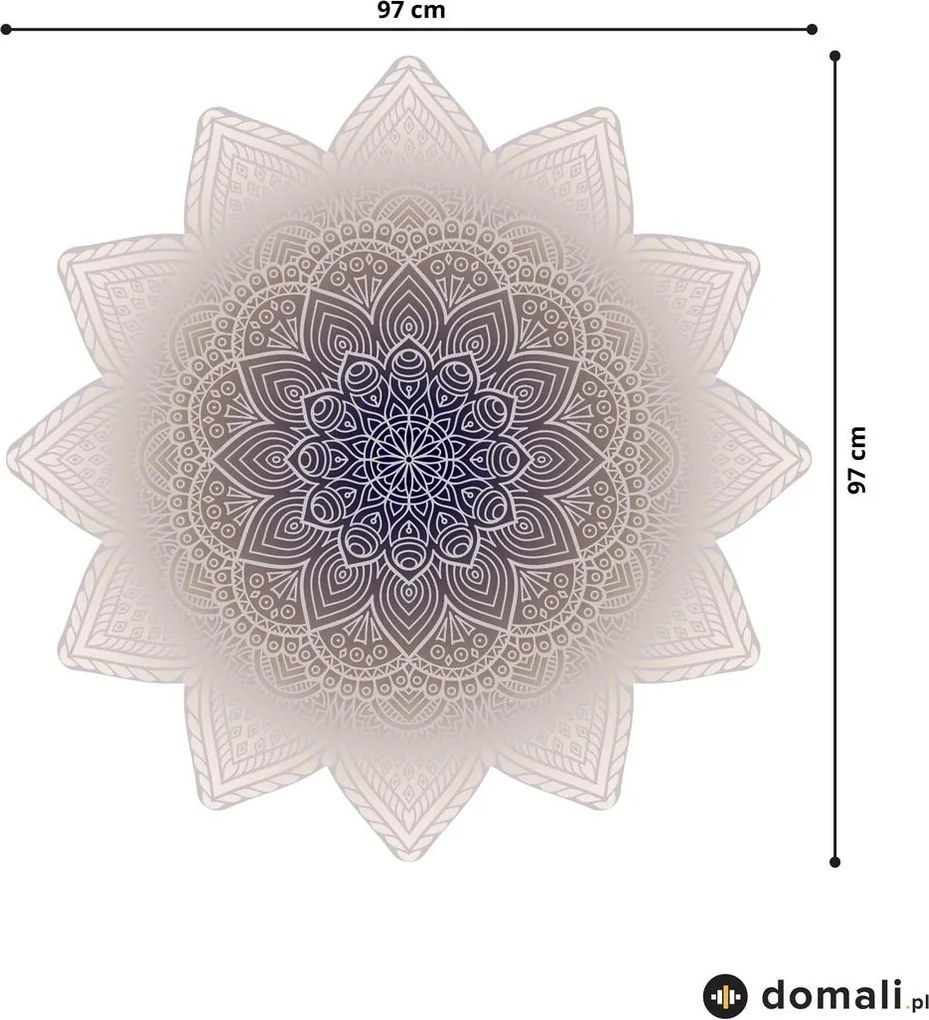 Naklejki na ścianę - Mandala beżowo - brązowa