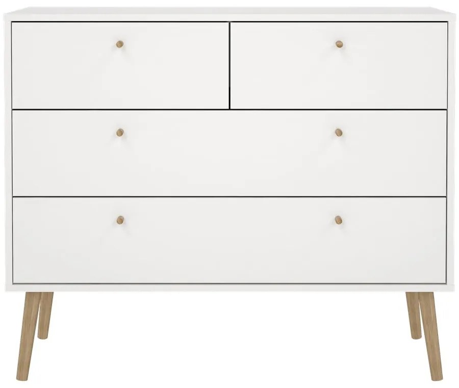 Biała niska komoda 99x82 cm Bodo – Tvilum