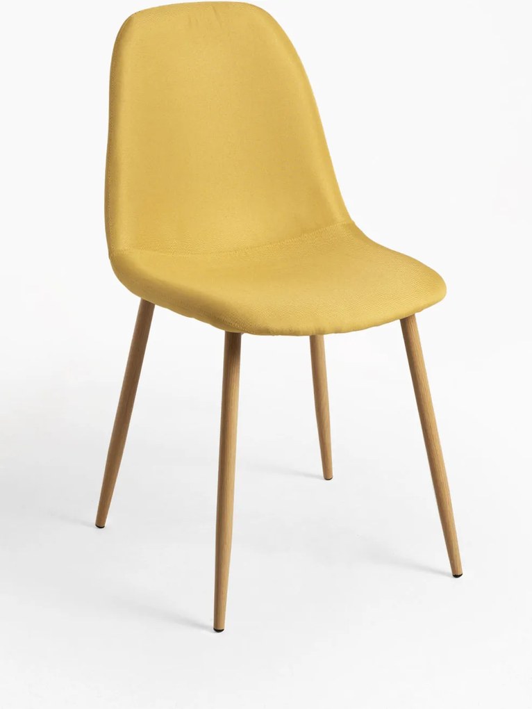 Zestaw 4 Krzese Teok Tkanina