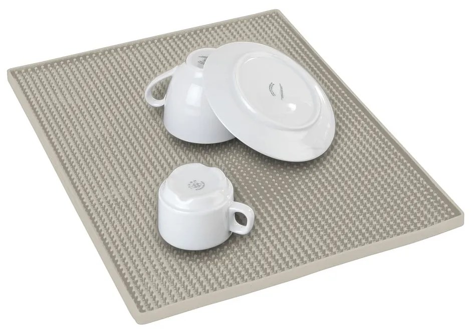 Beżowa gumowa podkładka do naczyń 40x30 cm Maxi – Wenko