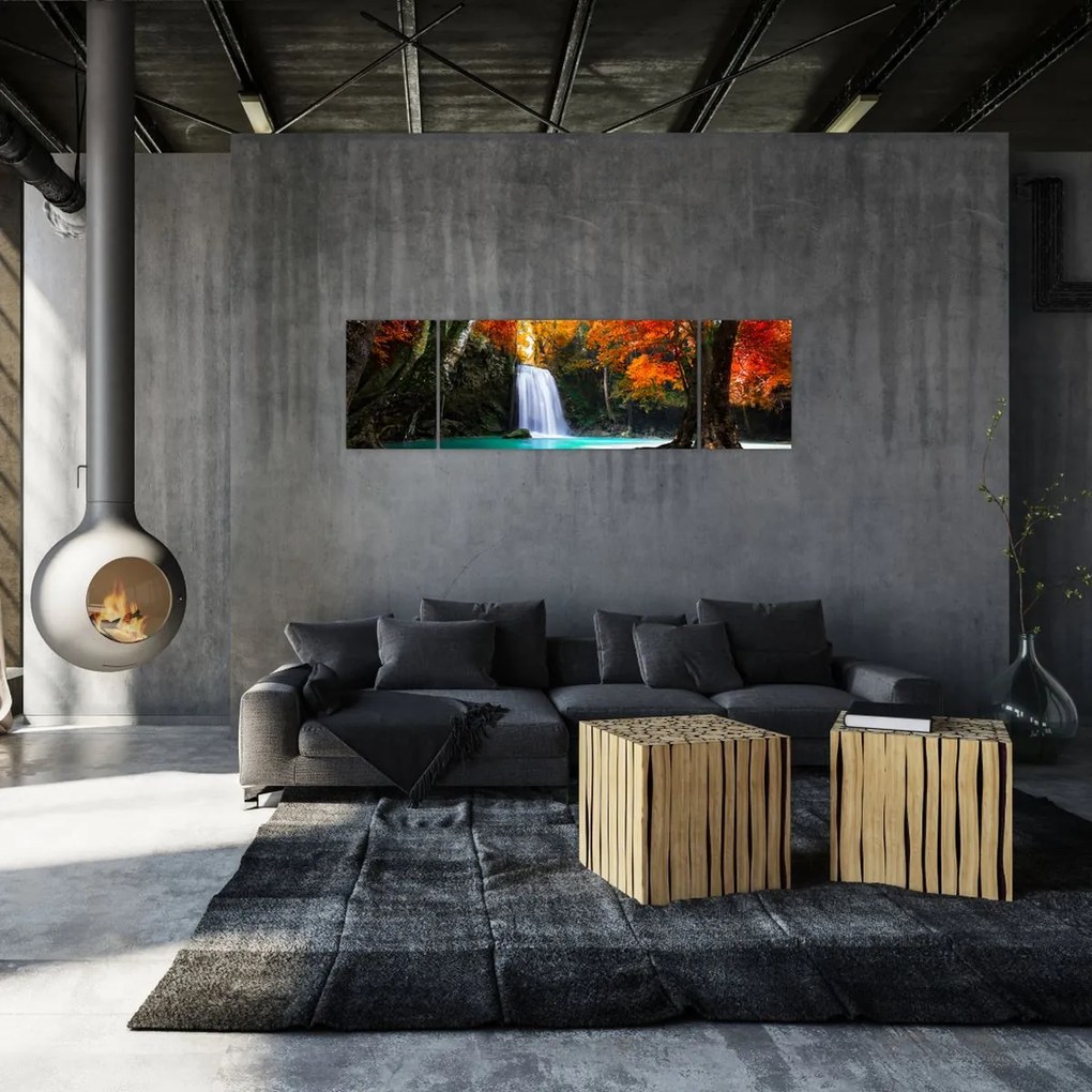 Obraz - Szmaragdowa Laguna (170x50 cm)