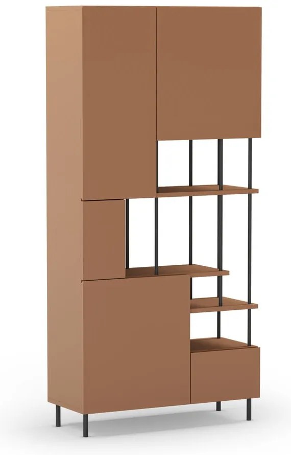 Ceglasty regał 84x175 cm Perla – Marckeric