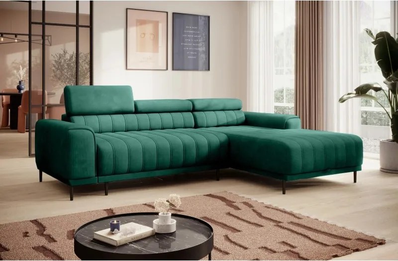 Narożnik CALDO S/MINI Prawostronny z funkcją spania wolnostojąca w tkaninie RUN AGAIN 36 WERSAL