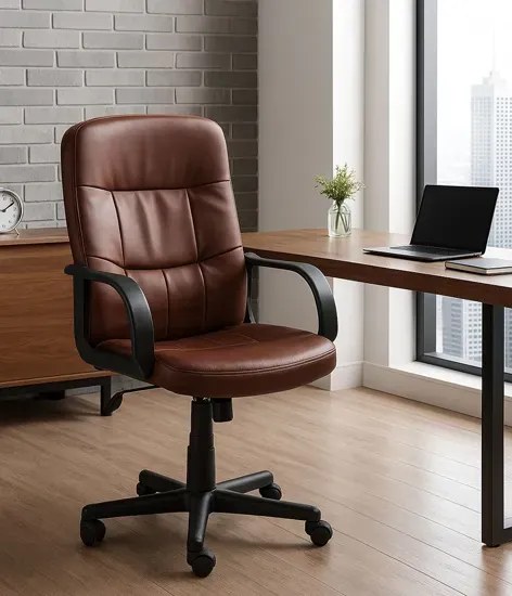 Biurowy Fotel Czarny Obrotowy H6-D04