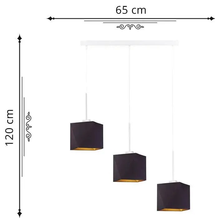 Lampa wisząca do salonu 3 zwisy - EX271-Michigas Paello