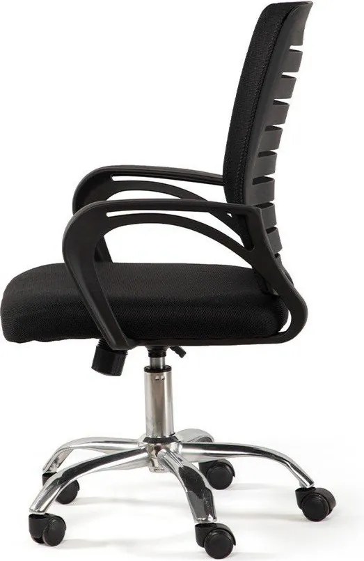 Czarne tapicerowane krzesło biurowe Evon – Bonami Essentials