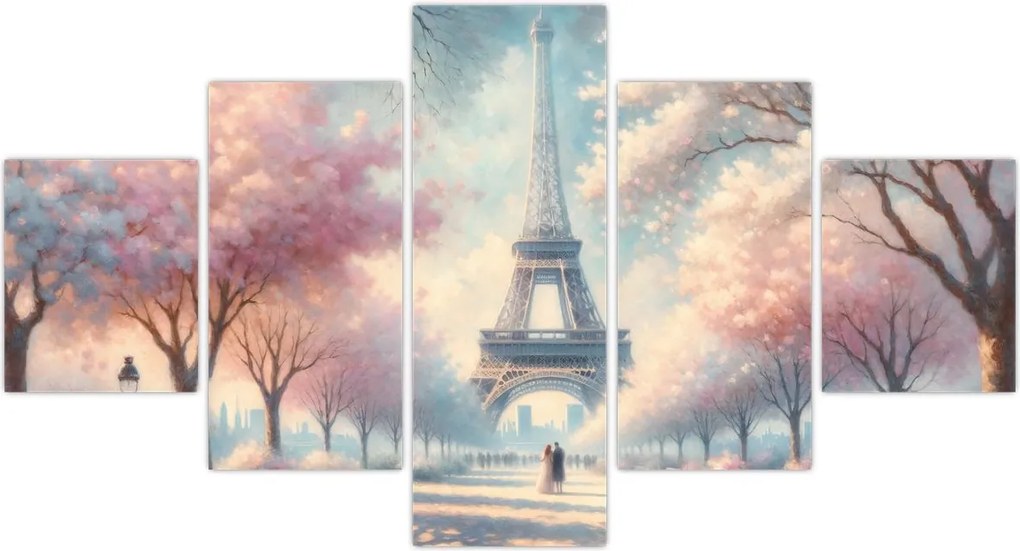 Obraz – Wiosna w Paryżu (125x70 cm)