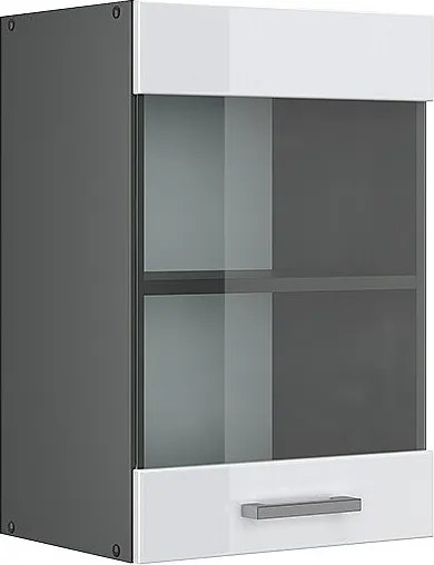 Szklana szafka kuchenna biały wysoki połysk 40x31x60 r-line